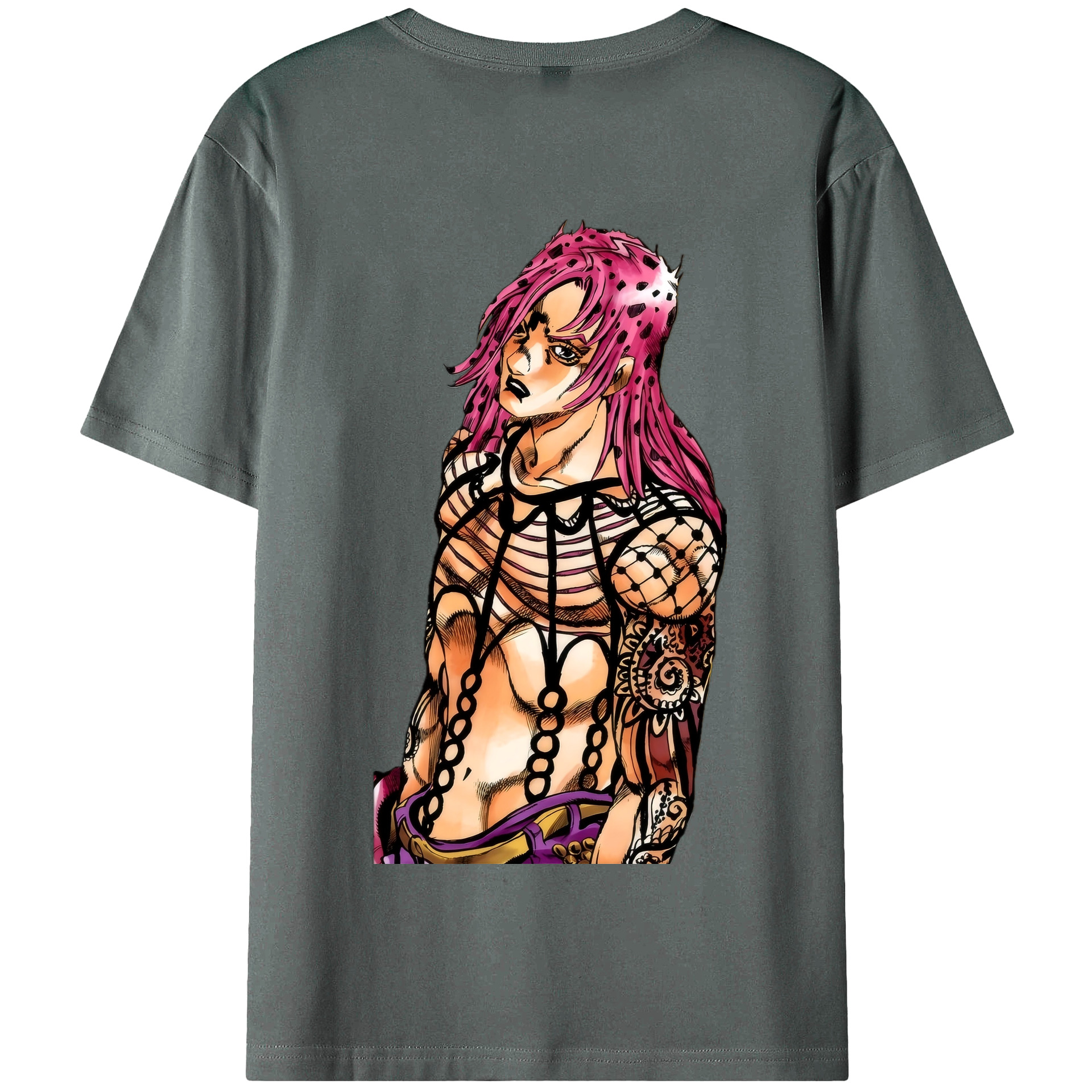 （画像用） ジョジョの奇妙な冒険 ビネガー?ドッピオ JoJo's Bizarre Adventure Vinegar Doppio 綿100％半袖Tシャツ（背面プリント）